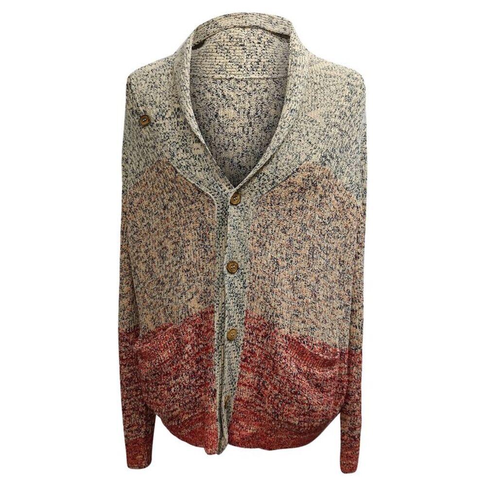 Missoni Knitted Buttoned Shawl-Collared Cardigan in Multicolor Cotton